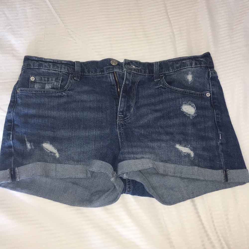 old navy boyfriend jeans shorts with rips